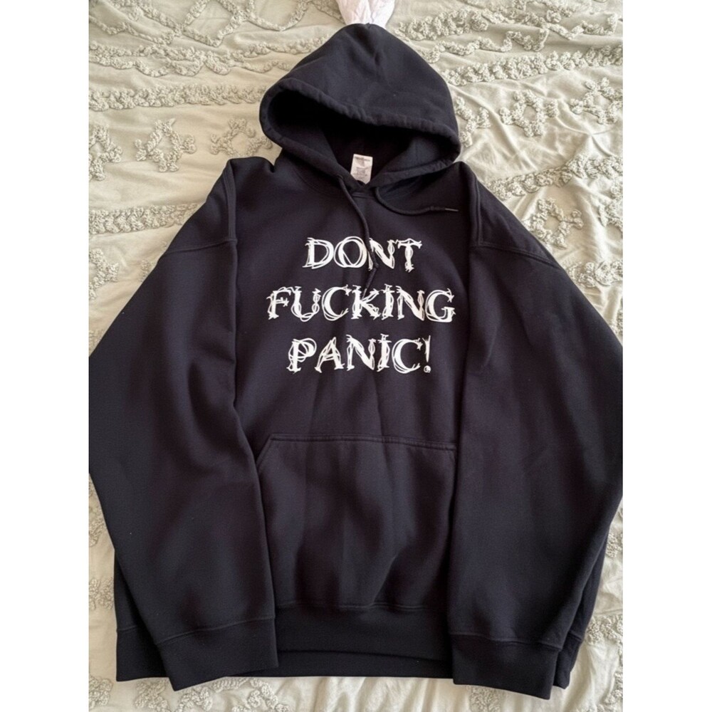 Official Black Veil Brides Don’t Fing Panic Hoodie XL Black Band Merch Graphic